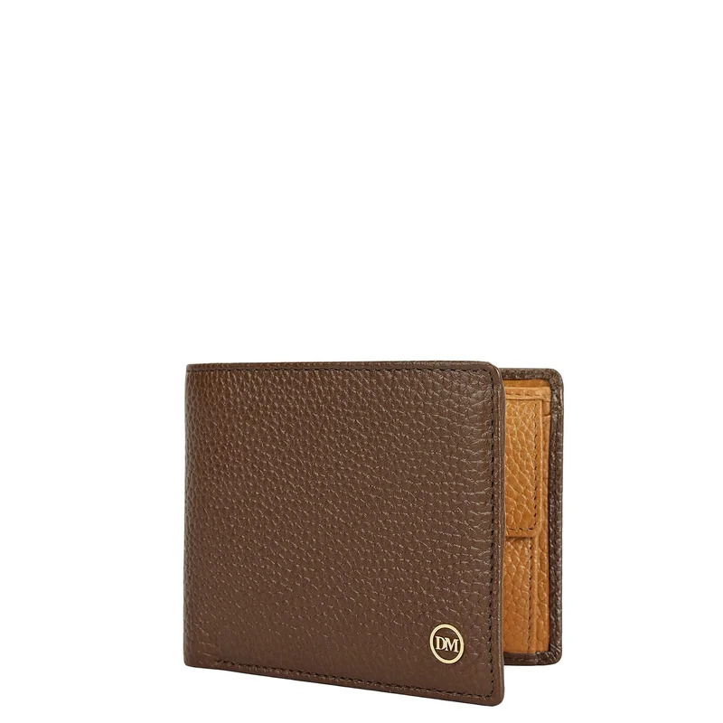 Da Milano Mocha Bifold Leather Mens Wallet